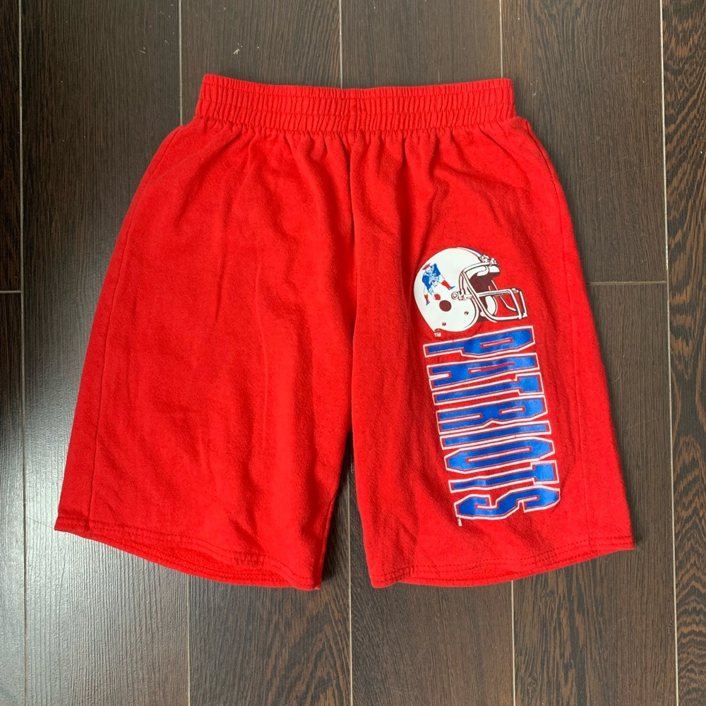 Vintage Kid’s New England Patriots NFL Shorts in Red